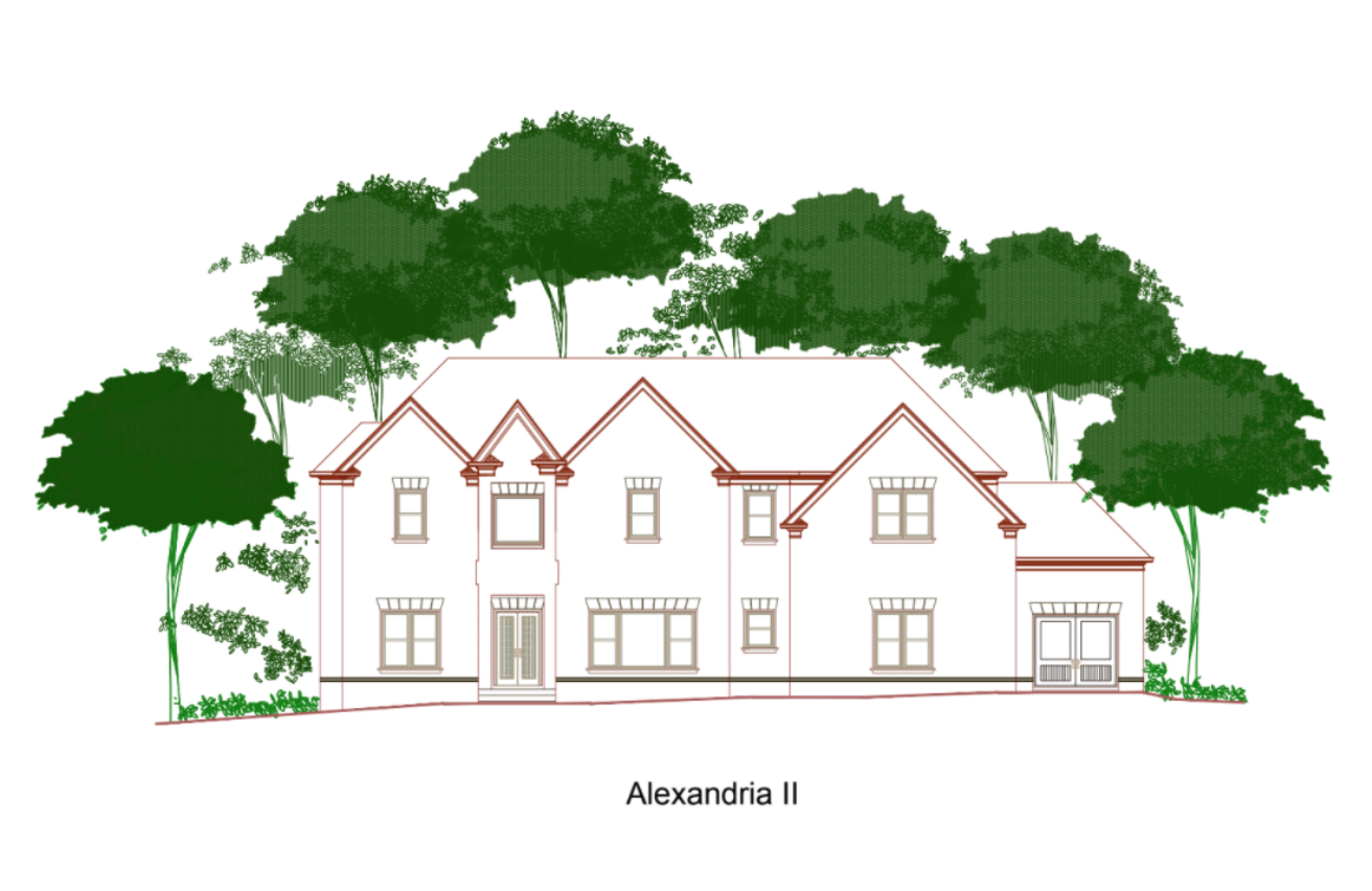 The Alexandria 2 Corner Manor AlexandriaCorner Manor is a new neighborhood in West Cobb County, GA made up of 10 luxury homes on estate lots featuring all brick construction, three-car garages and a neighborhood with a park-like atmosphere featuring streetlights, sidewalks and park benches.
